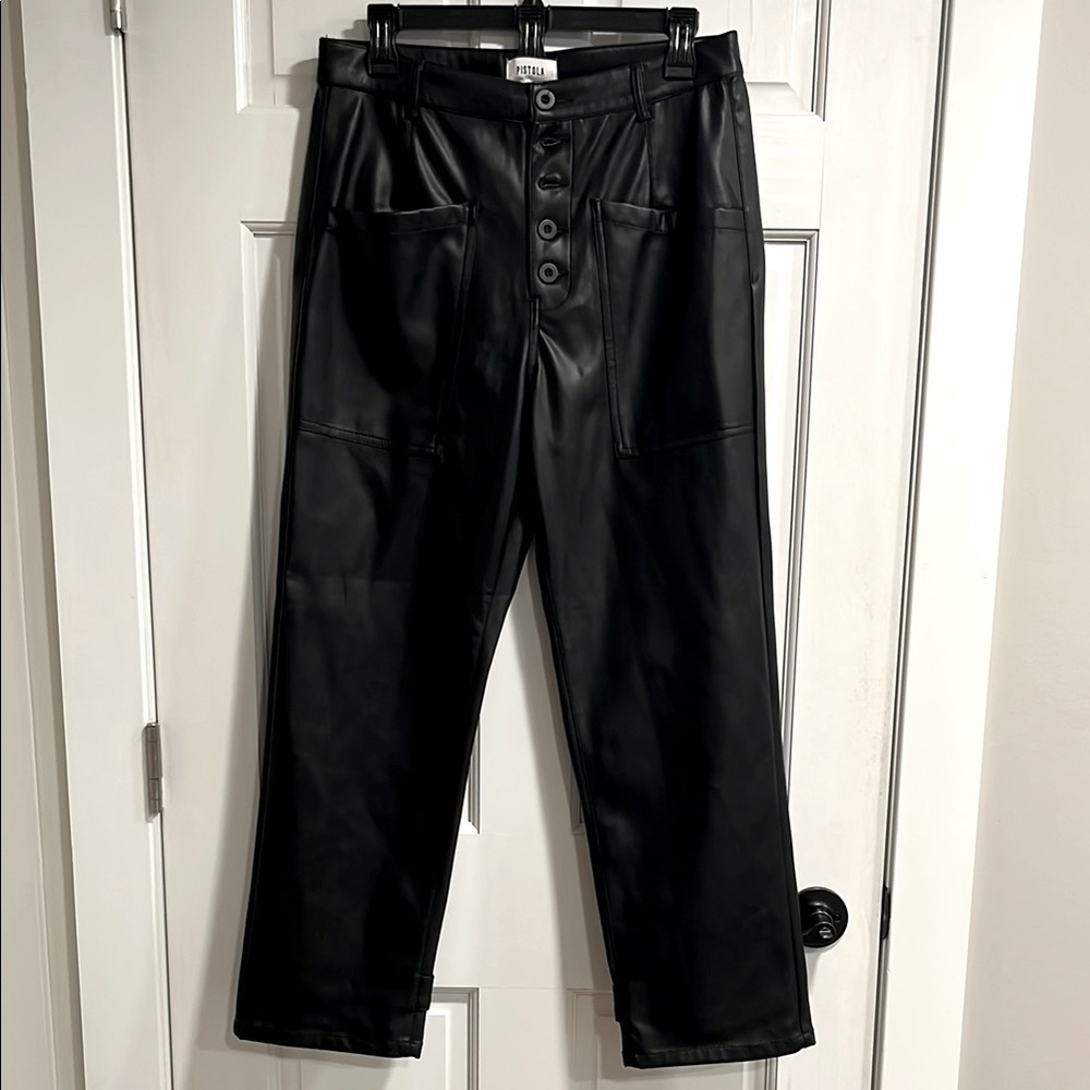 Pistola Black Leather Pants